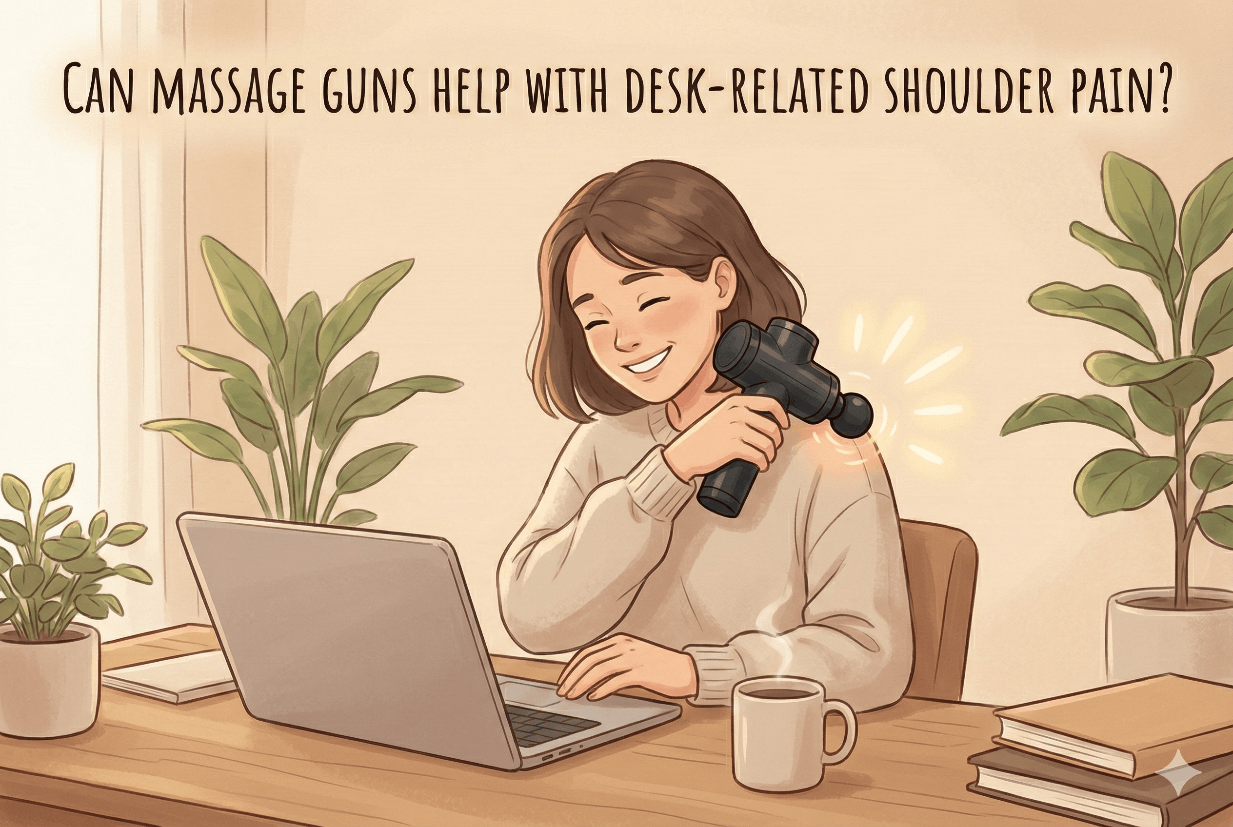 Can massage guns help with desk-related shoulder pain?