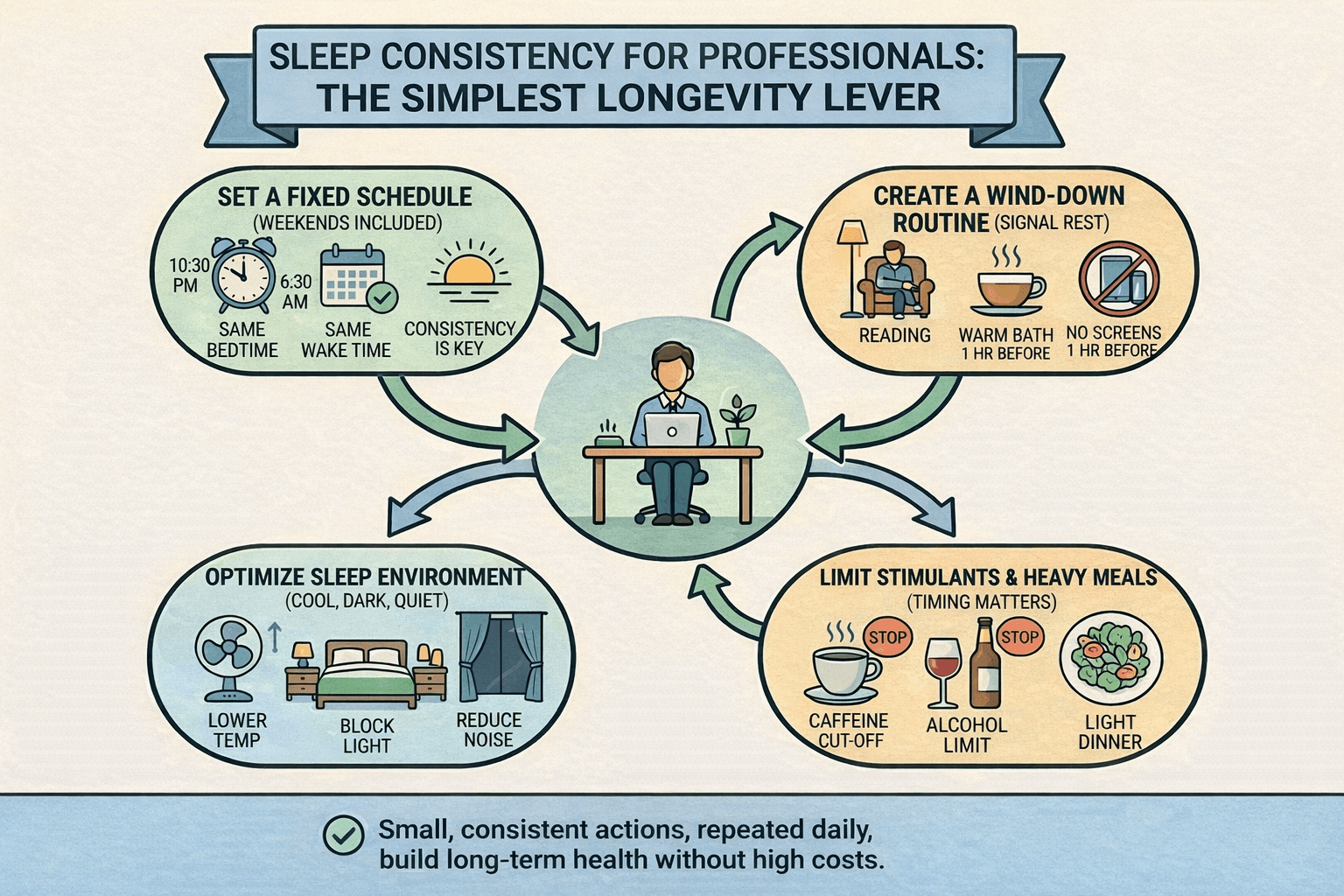 Sleep consistency for professionals: the simplest longevity lever